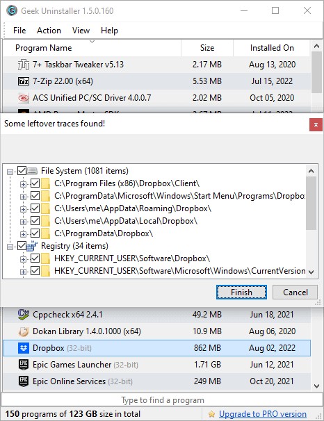 Geek Uninstaller残留扫描清理