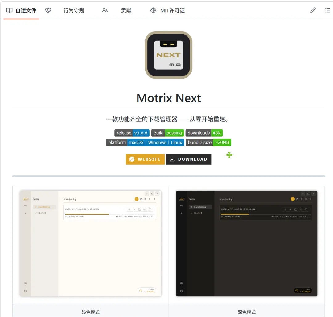 下载管理界面