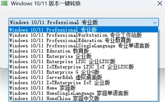 版本选择界面